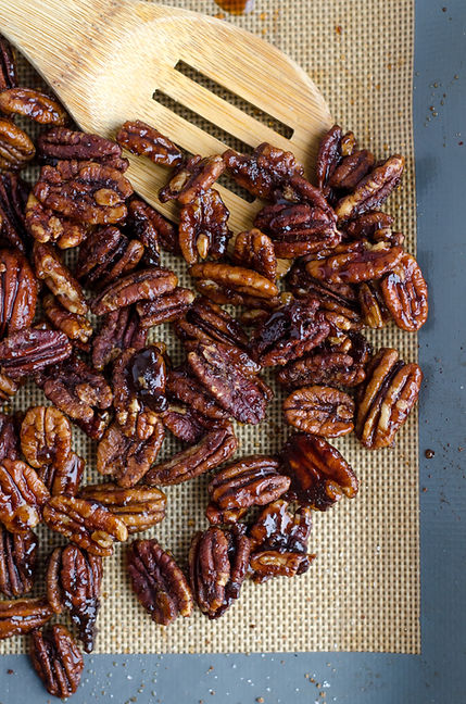 candied pecan recipe; foods that pair with bourbon; whiskey tasting
