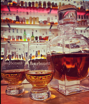 bourboneur infinity bottle with glencairn glasses