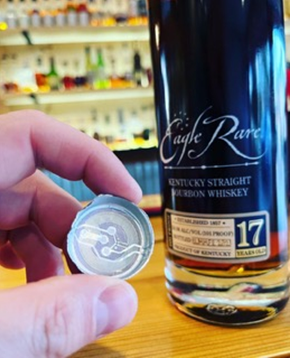 Near Field Communication Tag on Buffalo Trace Eagle Rare 17 Bourbon