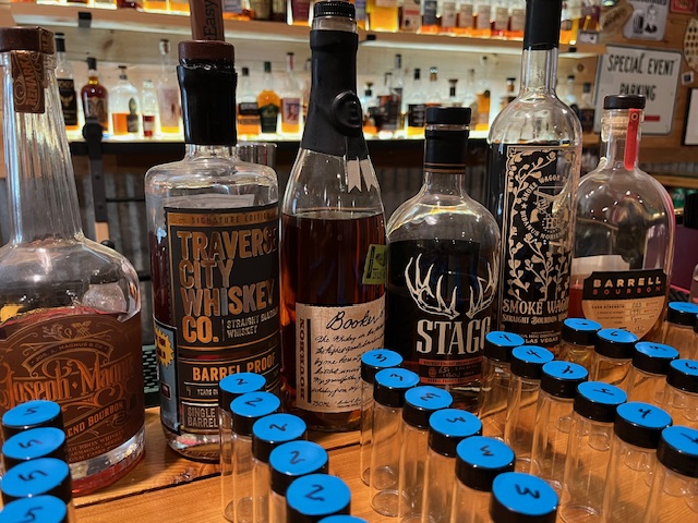 bourbon tasting bottle selection