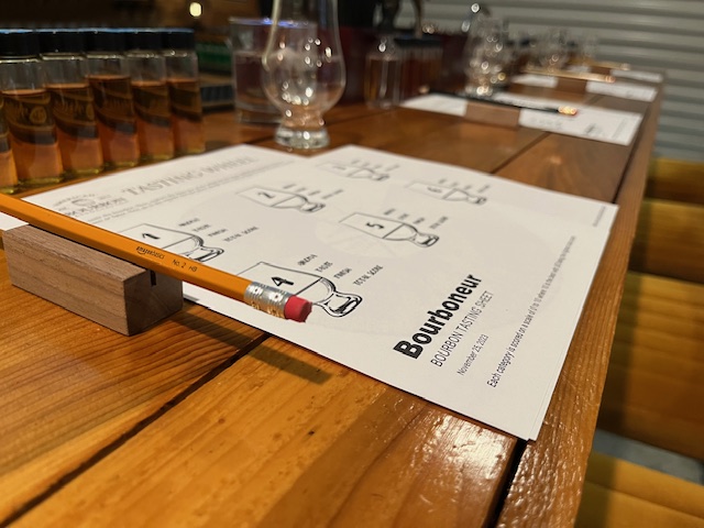 setting up your bourbon tasting