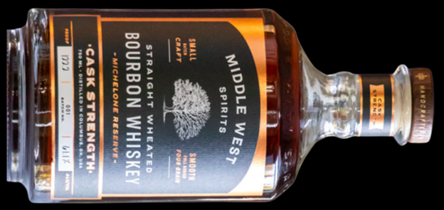 Middle West Spirits Straight Wheated Cask Strength Bourbon – a four-year-old wheated bourbon with rich, approachable flavor