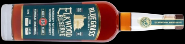 Bluegrass Elkwood Reserve 15-Year bourbon bottle, also known as Buff Turkey – a rare, oak-forward collector’s bourbon