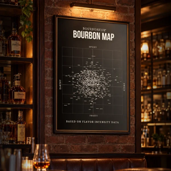 Bourbon Flavor Map Poster